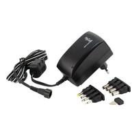 HyCell universele netadapter 27W 2250mA instelbaar 3V 12V - voeding adapter met 8 stekkers HCPS2250V / 7,5V / 9V / 12V DC, inclusief 8-delige stekkerset.
