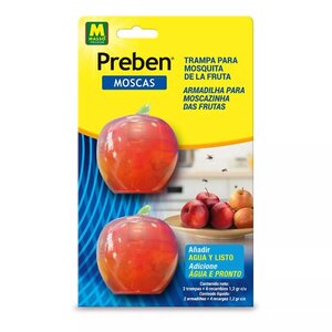 masso Massó fruitvliegenval set 2 vallen + 2 navullingen - insectenval voor keuken terras fruitvliegjes val met lokstof