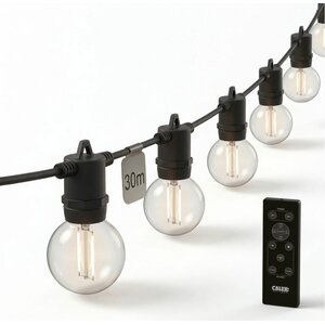 Calex Calex festoon lichtsnoer 30 meter 50 LED lampen IP54 - dimbare tuinverlichting lichtslinger buiten Calex Calex festoon lichtsnoer 30 meter 50 LED lampen IP54 - dimbare tuinverlichting lichtslinger buiten