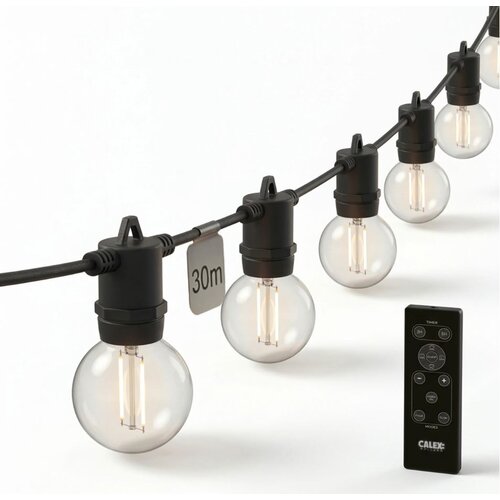 Calex Calex festoon lichtsnoer 30 meter 50 LED lampen IP54 - dimbare tuinverlichting lichtslinger buiten Calex Calex festoon lichtsnoer 30 meter 50 LED lampen IP54 - dimbare tuinverlichting lichtslinger buiten