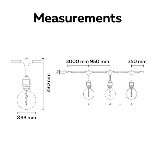 Calex Calex Vista lichtsnoer 10 meter XL lampen - buitenverlichting LED prikkabel met afstandsbediening Calex Calex Vista lichtsnoer 10 meter XL lampen - buitenverlichting LED prikkabel met afstandsbediening