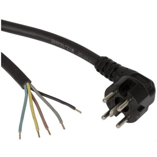 Universeel Perilex aansluitsnoer 5x2,5mm² zwart 2 meter - haakse Perilex stekker 5 aderig snoer voor inductiekookplaat elektrische kookplaat ventilatie Universeel Perilex aansluitsnoer 5x2,5mm² zwart 2 meter - haakse Perilex stekker 5 aderig snoer voor inductiekookplaat elektrische kookplaat ventilatie