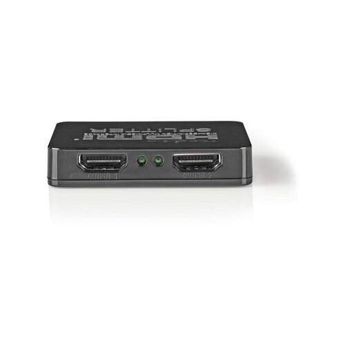 nedis Impac HDMI splitter 1 naar 2, geschikt voor 2 schermen 4K 30Hz - HDMI verdeler 1 in 2 uit met USB voeding