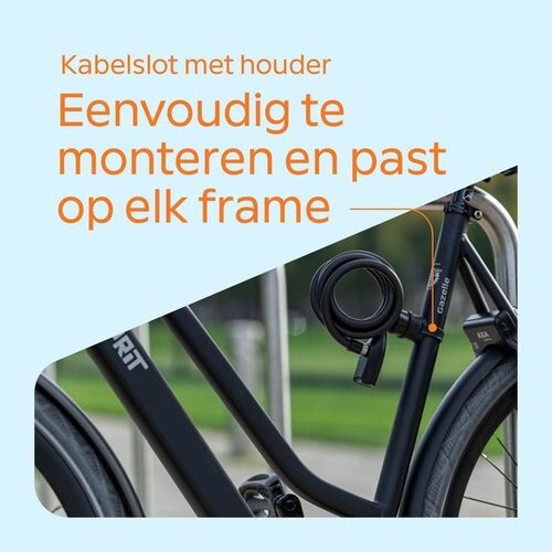 Axa AXA Resolute 10-150 kabelslot 150 cm 10 mm matzwart - Inclusief framehouder en 2 sleutels Axa AXA Resolute 10-150 kabelslot 150 cm 10 mm matzwart - Inclusief framehouder en 2 sleutels