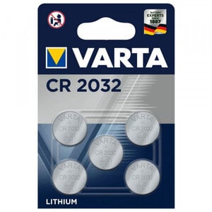 Varta Varta CR2032 lithium knoopcel batterij 3V 230 mAh - 5 stuks Varta Varta CR2032 lithium knoopcel batterij 3V 230 mAh - 5 stuks