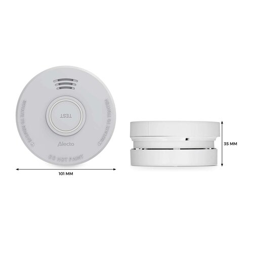 Alecto Alecto SD110 rookmelder incl. time-out knop - EN 14604 - Inclusief 9V batterij Alecto Alecto SD110 rookmelder incl. time-out knop - EN 14604 - Inclusief 9V batterij