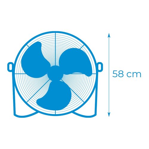 EDM EDM industriële vloerventilator 120W Ø 50 cm - 3 snelheden - Zwart EDM EDM industriële vloerventilator 120W Ø 50 cm - 3 snelheden - Zwart