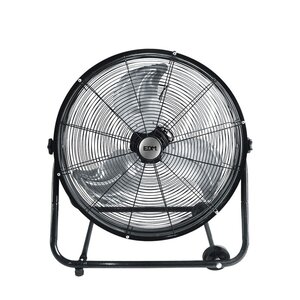 EDM EDM industriële vloerventilator 180W Ø60 cm met wielen - 3 snelheden - Zwart EDM EDM industriële vloerventilator 180W Ø60 cm met wielen - 3 snelheden - Zwart