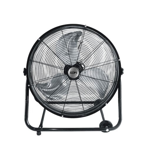 EDM EDM industriële vloerventilator 180W Ø60 cm met wielen - 3 snelheden - Zwart EDM EDM industriële vloerventilator 180W Ø60 cm met wielen - 3 snelheden - Zwart