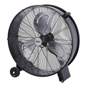 EDM EDM industriële vloerventilator Ø 65 cm 180W zwart met wielen 3 snelheden EDM EDM industriële vloerventilator Ø 65 cm 180W zwart met wielen 3 snelheden