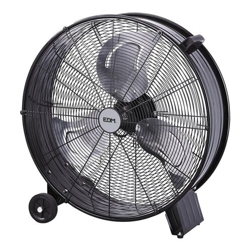 EDM EDM industriële vloerventilator Ø 65 cm 180W zwart met wielen 3 snelheden EDM EDM industriële vloerventilator Ø 65 cm 180W zwart met wielen 3 snelheden