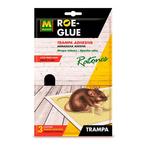 masso Massó Roe-Glue zelfklevende muizenval 3 stuks - Muizenval zonder gif masso Massó Roe-Glue zelfklevende muizenval 3 stuks - Muizenval zonder gif