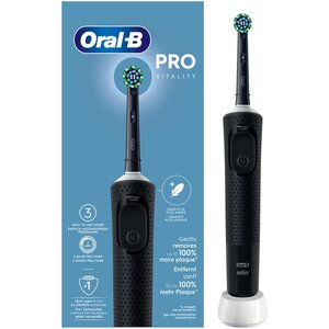 OralB Oral-B Vitality Pro Zwart Elektrische Tandenborstel - 3 Poetsstanden - 2 Minutentimer - Ontworpen door Braun OralB Oral-B Vitality Pro Zwart Elektrische Tandenborstel - 3 Poetsstanden - 2 Minutentimer - Ontworpen door Braun
