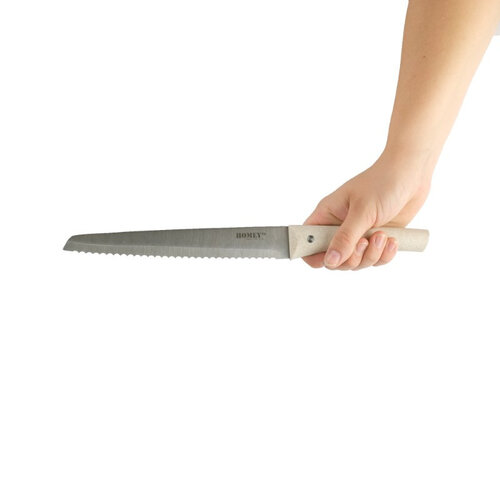 homeij Homey's VITT broodmes 20 cm met kartel - RVS lemmet en tarwegras handvat homeij Homey's VITT broodmes 20 cm met kartel - RVS lemmet en tarwegras handvat