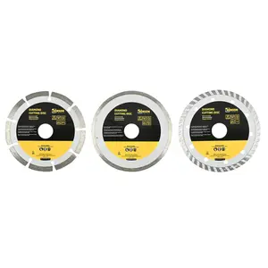 Benson Diamantschijf set 3-delig Ø125 mm - 22,23 mm - Voor steen, beton & tegels