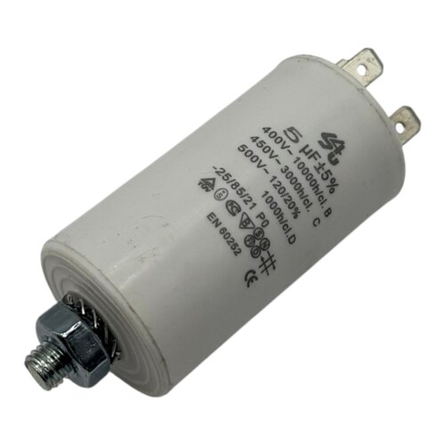 Fixem Fixem condensator 5 µF 450V 4-polig - Motorcondensator / opstartcondensator met montageschroef Fixem Fixem condensator 5 µF 450V 4-polig - Motorcondensator / opstartcondensator met montageschroef