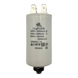 Fixem Fixem condensator 7,5 µF 450V 4-polig - Motorcondensator / opstartcondensator met montageschroef Fixem Fixem condensator 7,5 µF 450V 4-polig - Motorcondensator / opstartcondensator met montageschroef