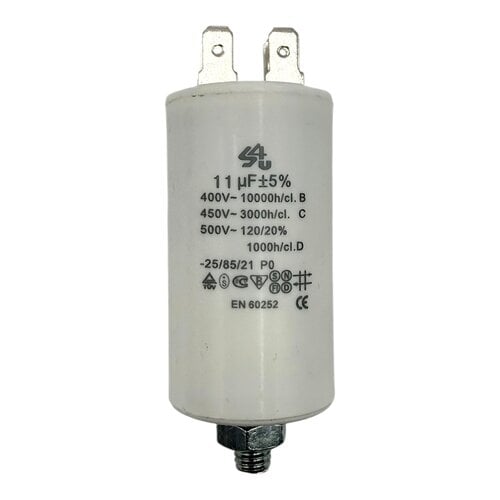 Fixem Fixem condensator 11 µF 450V 4-polig - Motorcondensator / opstartcondensator met montageschroef