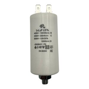 Fixem Fixem condensator 14 µF 450V 4-polig - Motorcondensator / opstartcondensator met montageschroef