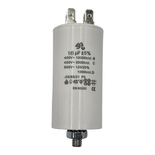 Fixem Fixem condensator 8 µF 450V 4-polig - Motorcondensator / opstartcondensator met montageschroef Fixem Fixem condensator 8 µF 450V 4-polig - Motorcondensator / opstartcondensator met montageschroef