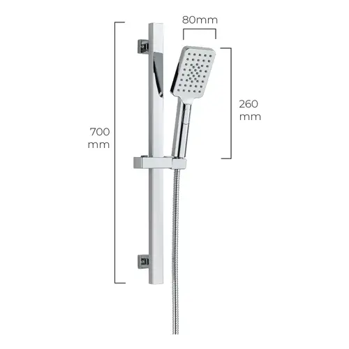 EDM EDM Altea Douchestang 70 cm met Handdouche 3 Standen en Doucheslang 1,5 m – Chroom EDM EDM Altea Douchestang 70 cm met Handdouche 3 Standen en Doucheslang 1,5 m – Chroom