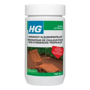 HG HG Hardhout Kleurhersteller 750 ml - Voor Tuinmeubelen Vlonders Schuttingen en Terrassen HG HG Hardhout Kleurhersteller 750 ml - Voor Tuinmeubelen Vlonders Schuttingen en Terrassen