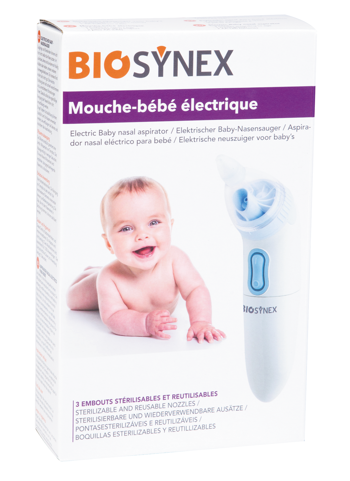 BioSynex BioSynex Elektrische Neuszuiger - Siliconen Mondstukken - Snel Afzuigend - Economisch - 3 Herbruikbare Tips