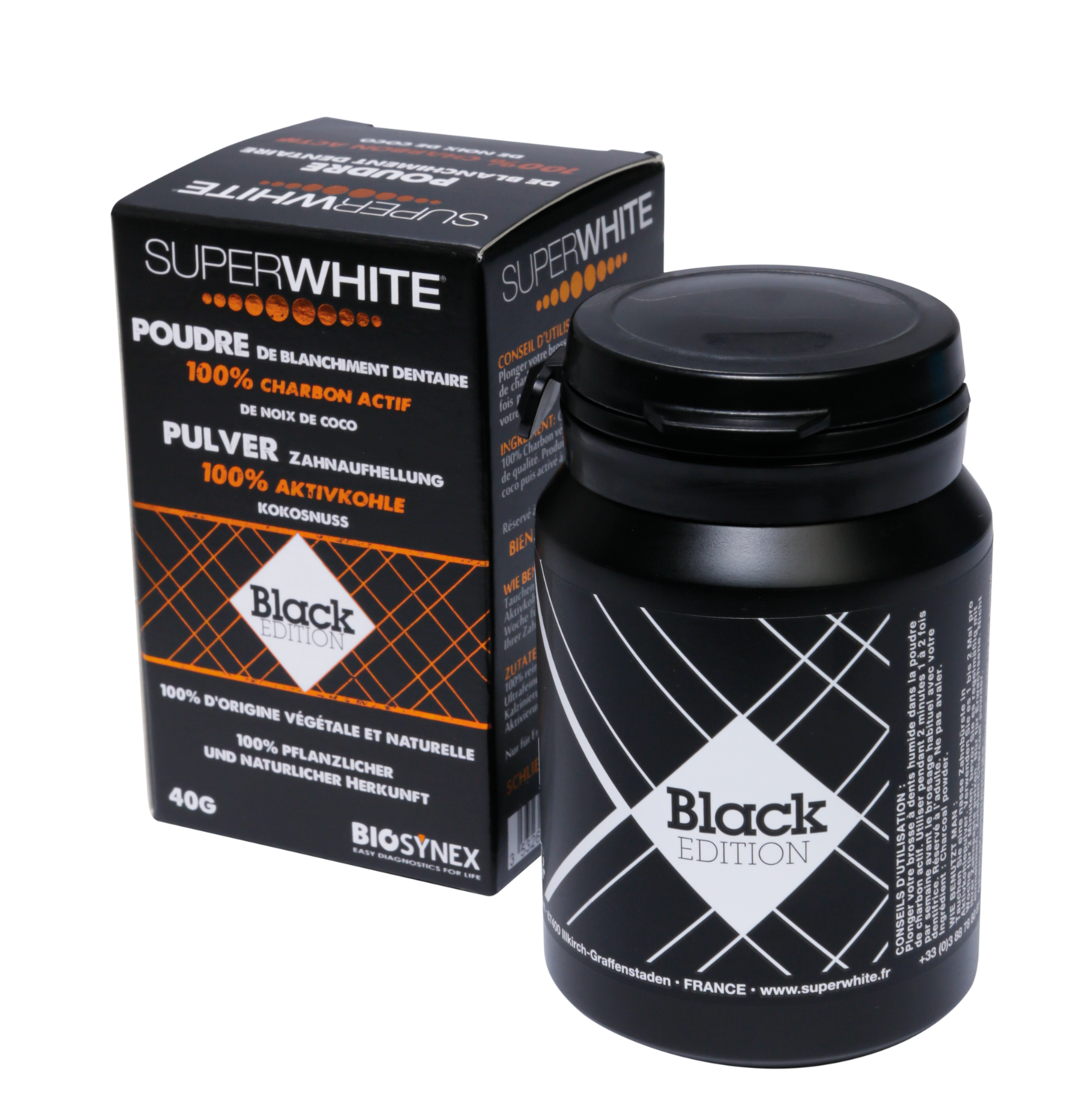 Superwhite SUPERWHITE Black Edition Actief Koolstofpoeder