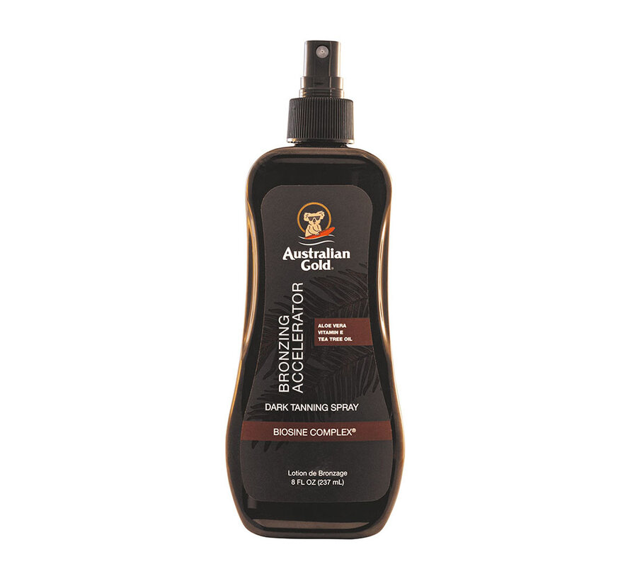 Dark Tanning Accelerator Spray Gel mit Bronzer - Sonnenschutz ohne LSF