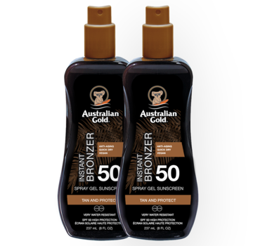 Australian Gold Vorteilsset: 2x LSF 50 Spray Gel mit Bronzer
