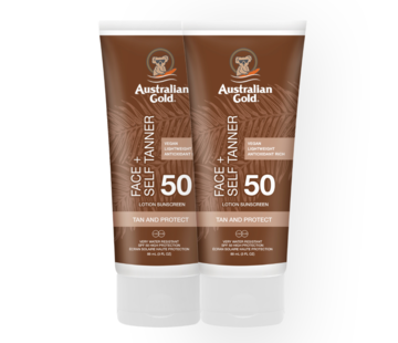 Australian Gold Vorteilsset: 2x LSF 50 Face mit Self Tanner