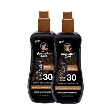 Australian Gold Vorteilsset: 2x LSF 30 Spray Gel mit Bronzer