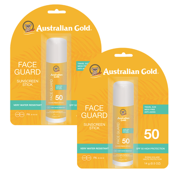 Australian Gold Vorteilsset:  2X LSF 50 Face Guard Stick