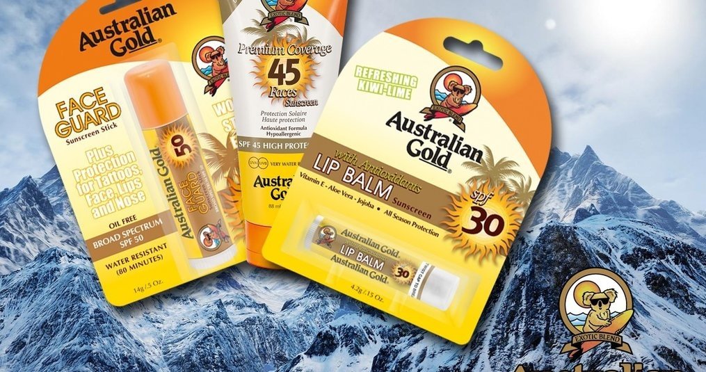 Protect your skin on winter sports with Australian Gold!