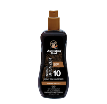 Australian Gold SPF 10 Spray Gel met bronzer