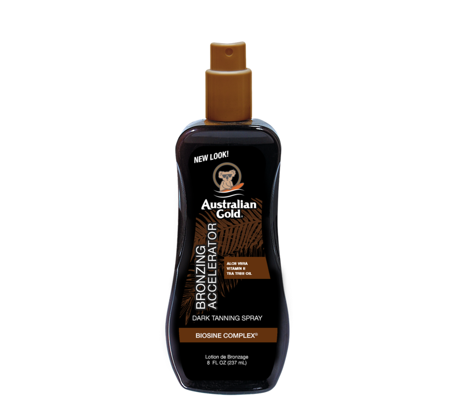 Dark Tanning Accelerator Spray Gel met bronzer - Zonnebrandcrème zonder SPF