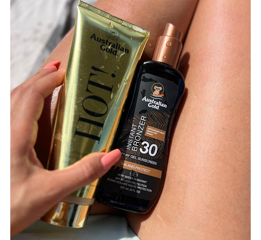 SPF 30 Spray Gel with bronzer  - sunscreen