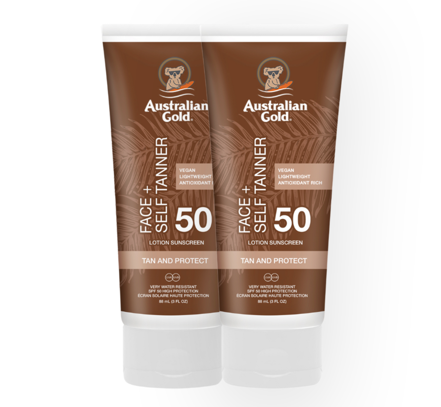 Voordeelset: 2X SPF 50 Face met Self Tanner