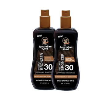 Australian Gold Voordeelset: 2 X SPF 30 Spray Gel met Bronzer