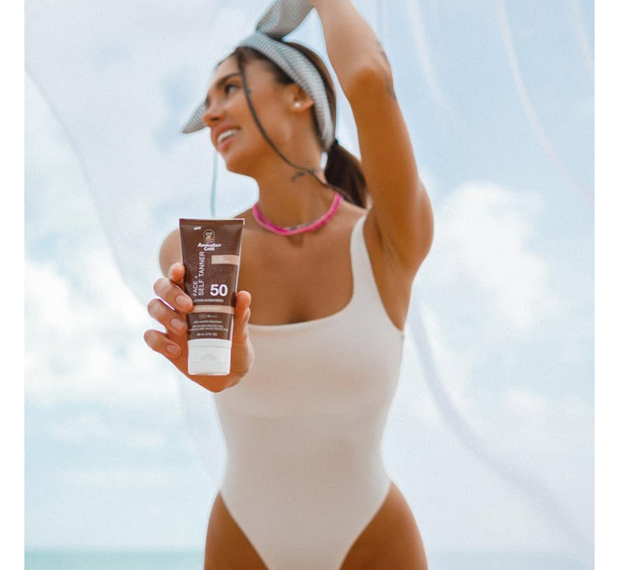 SPF 50 Face + Self Tanner - Sunscreen