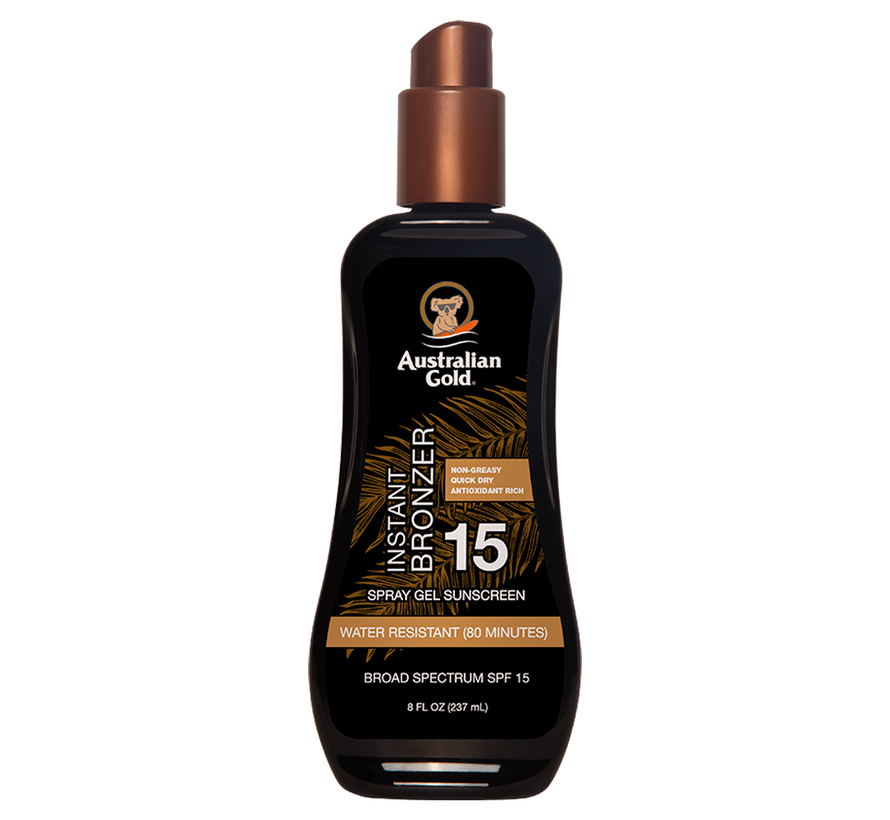 SPF 15 spray gel met bronzer  - Zonnebrandcrème