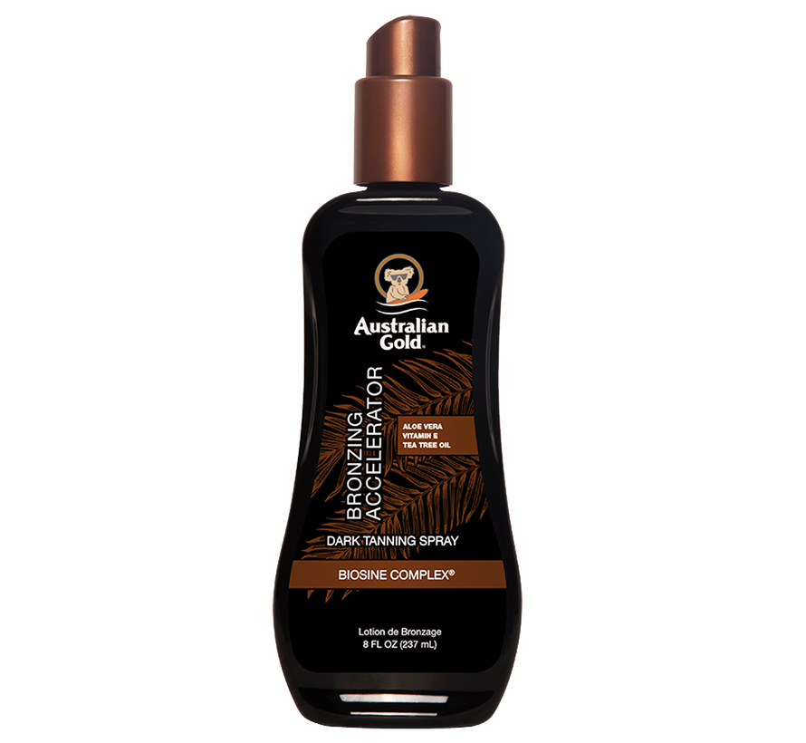 Dark Tanning Accelerator Spray Gel met bronzer - Zonnebrandcrème zonder SPF