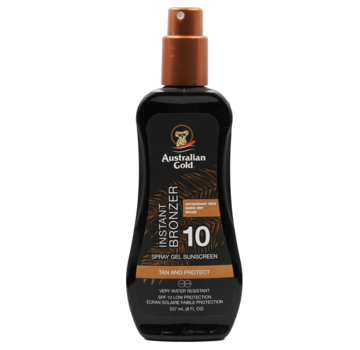 Australian Gold SPF 10 Spray Gel with bronzer