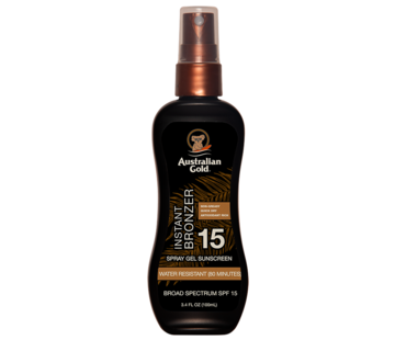 Australian Gold SPF 15 Spray Gel met Bronzer -  Reisverpakking