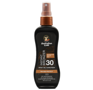 Australian Gold SPF 30 Spray Gel met  Bronzer  - Reisverpakking