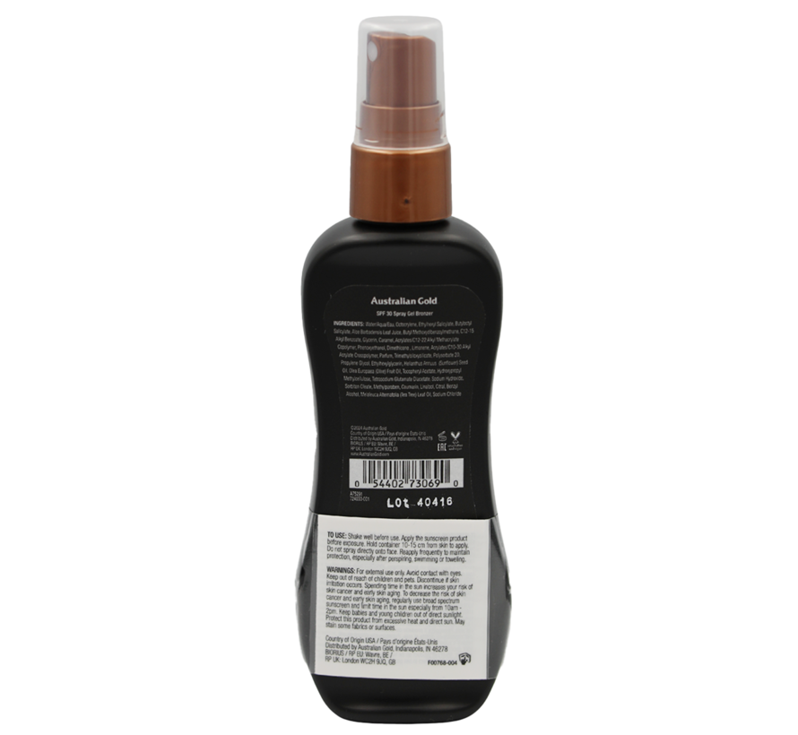 SPF 30 Spray Gel met Bronzer - Reisverpakking