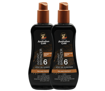 Australian Gold Saving Set: 2 X SPF 6 Spray Gel met Bronzer