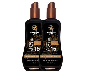 Australian Gold Saving Set: 2 X SPF 15 Spray Gel met Bronzer