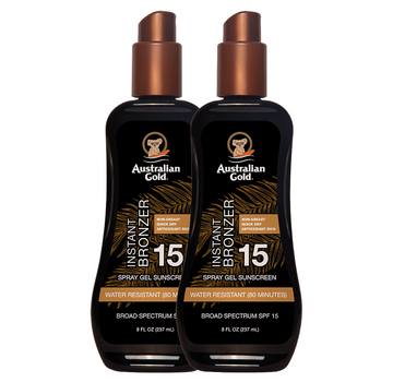 Australian Gold Saving Set: 2 X SPF 15 Spray Gel met Bronzer