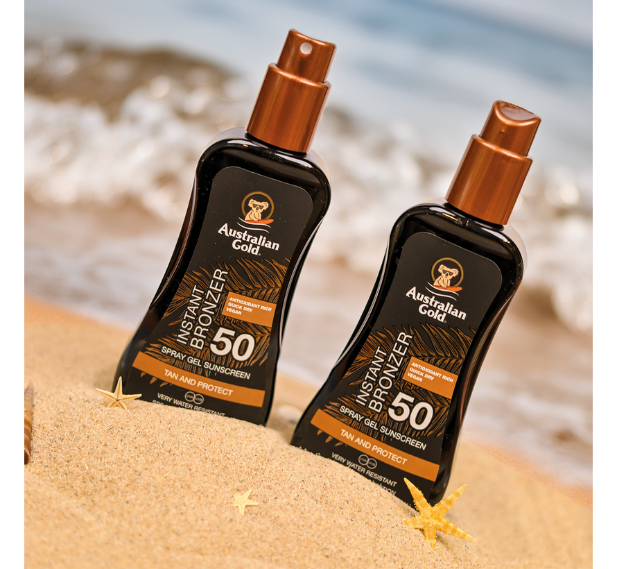 Voordeelset: 2 X SPF 50 Spray Gel met Bronzer - Zonnebrandcrème